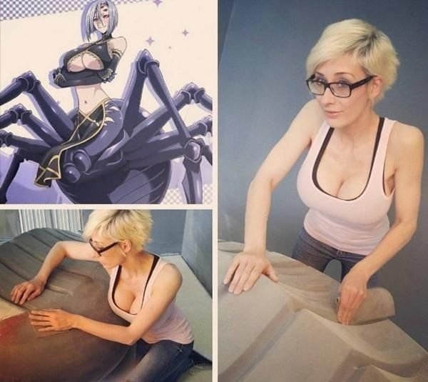巨乳Coser竟然這樣做道具！單是記錄相片尺度已超大！