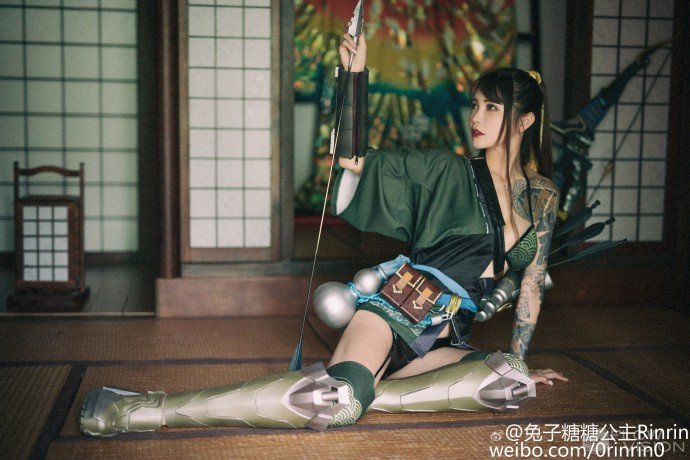 索女Coser很傾城！《Overwatch》半藏Cosplay放送！