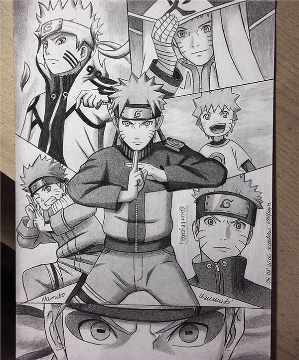 神還原！波蘭畫師《火影忍者》素描作品不輸岸本！