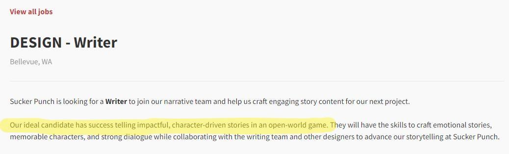 《對馬戰鬼》開發商招聘新編劇 開發開放世界遊戲