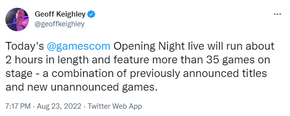 Gamescom開幕夜直播會將展示超過35款遊戲