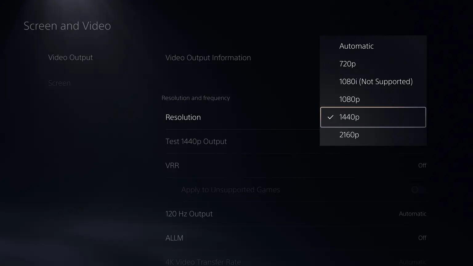 PS5更新終於支援1440p解像度