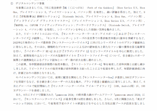 Capcom財報揭示 《魔物獵人》系列銷量突破1億套 品牌價值持續提升