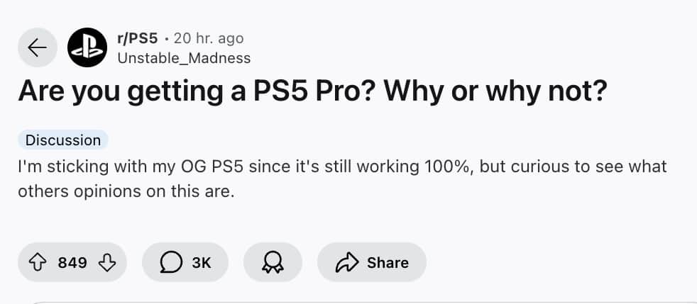 PS5 Pro 發售在即 玩家討論是否升級新機型