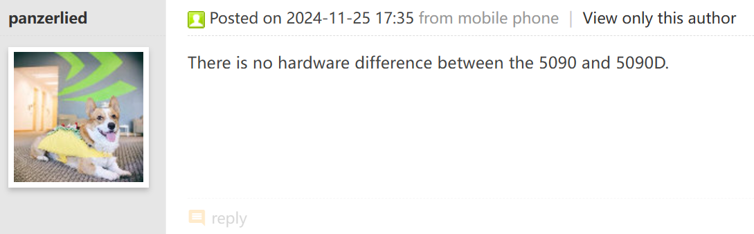 RTX 5090D 與原版性能一致 NVIDIA 特供版策略再調整