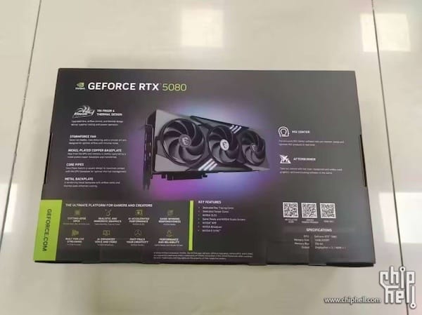 MSI GeForce RTX 5080 16GB GDDR7 記憶體與全新設計