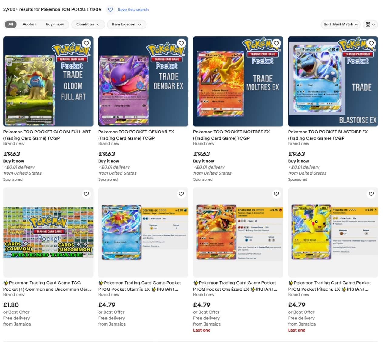 《Pokemon TCG Pocket》卡牌現身 eBay 違規交易 官方系統難遏制