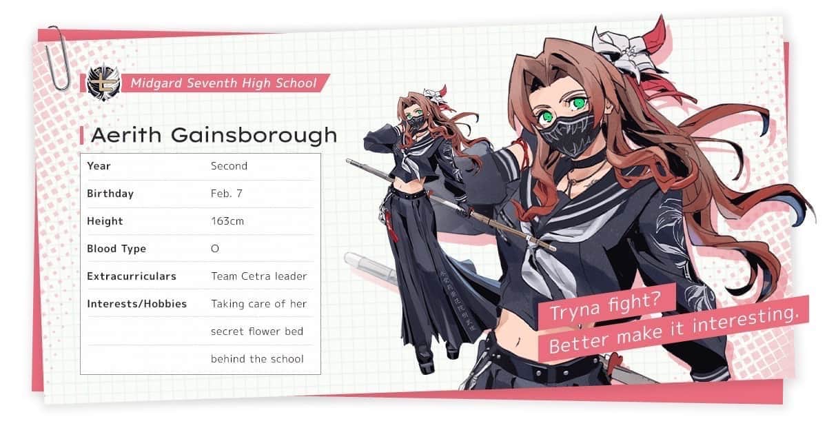《FFVII Ever Crisis》學園主題愚人節企劃即將登場　克勞德、蒂法上演校園青春劇