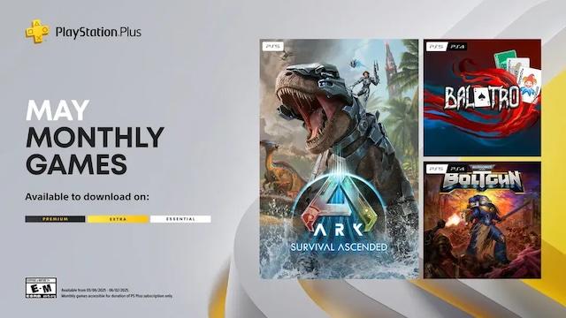 PS Plus 五月送你三款強作 《小丑牌》《Boltgun》《Ark》限時免費領取
