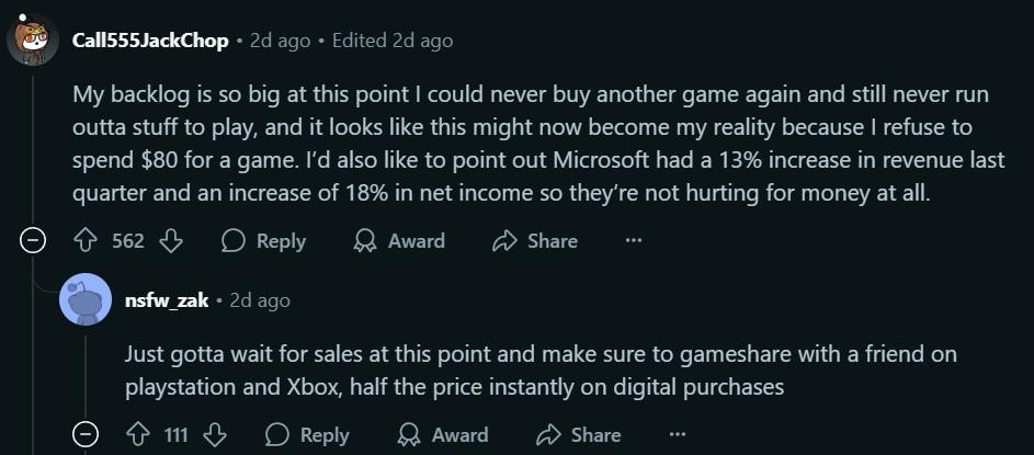 Xbox遊戲價格上調至$80美元 全球玩家強烈反彈