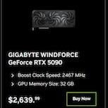 Nvidia顯示卡全面加價10–15%　RTX 5090售價飆升至2500美元起