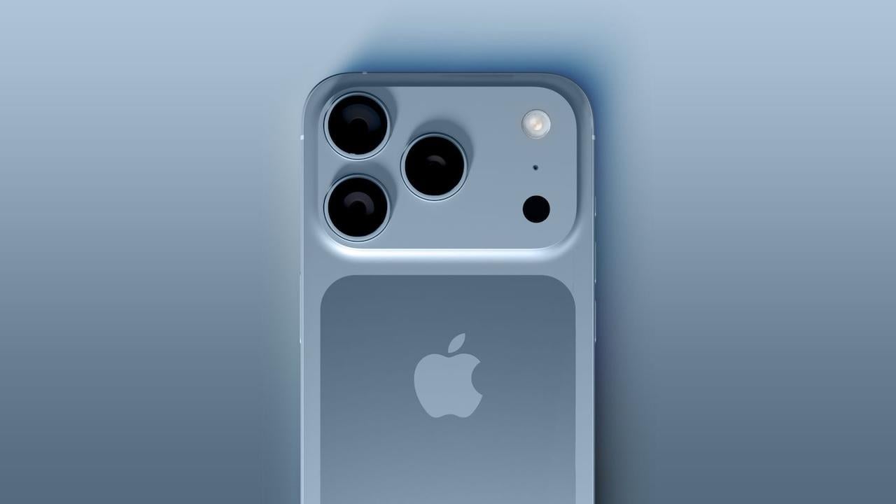 iPhone 17 Air 外觀設計曝光圖，展示其超薄機身與橫向單鏡頭模組