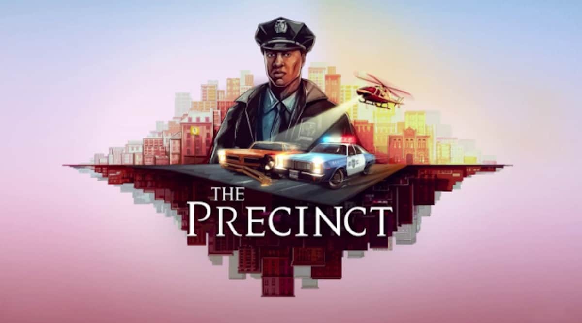  《The Precinct》遊戲畫面展示主角於城市街頭駕駛警車追捕犯罪分子