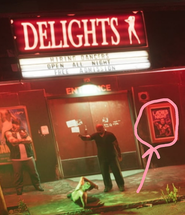 《GTA 6》Delight夜總會畫面中出現男性脫衣舞者演出海報