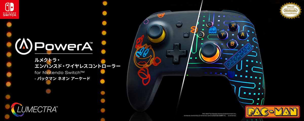 PowerA推出《PAC-MAN》LED螢光無線控制器 6月30日正式登場