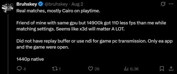 《Battlefield 6》實測：AMD Ryzen 7 9800X3D 比 i9-14900K 高 110 FPS