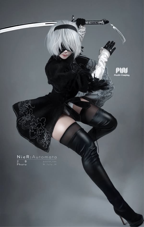 神還原《尼爾：自動人形》2B 美女 Coser puutin Cos 照片爆紅