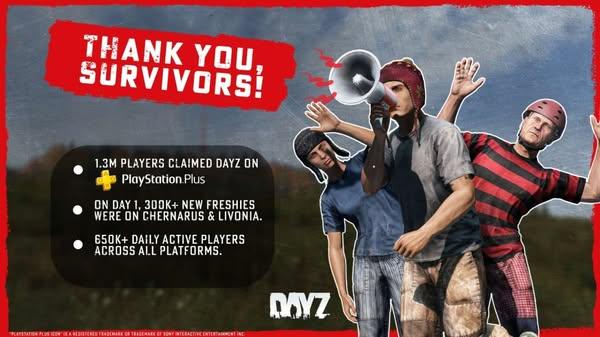 《DayZ》全平台線上玩家創新高 PS Plus 推廣吸引 130 萬人入坑