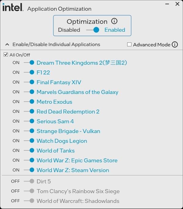 Intel 確認 APO 技術持續開發　新更新將擴展遊戲支援