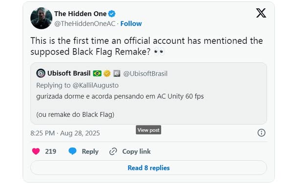 Ubisoft 首度公開提及《刺客教條IV：黑旗》重製版 引發玩家熱議