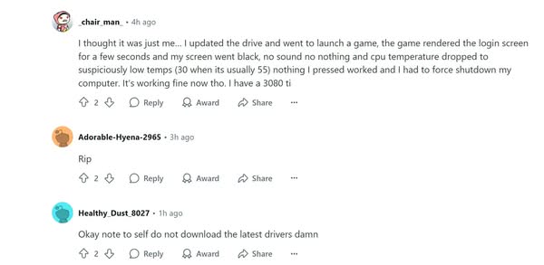 Nvidia 驅動黑畫面錯誤再現 RTX 50 系列用戶苦不堪言