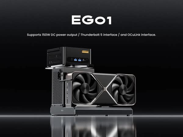 Aoostar 公布新款 eGPU Dock「EG01」　支援 Thunderbolt 5 與 OCuLink