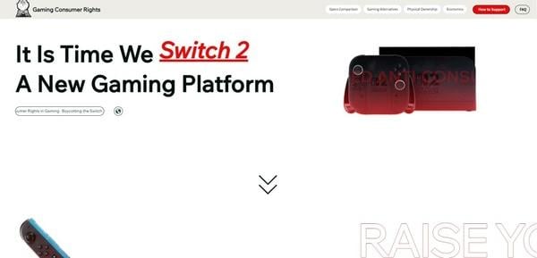 玩家組織發起Switch2抵制行動　指控任天堂惡意行銷