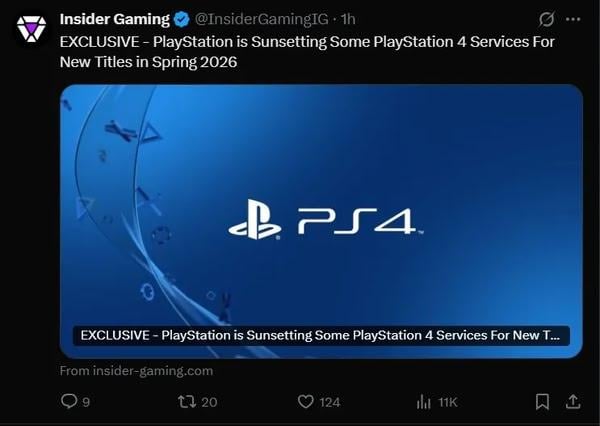 PS4 部分服務將於 2026 年春季停止運作　宣告一代經典逐步走向終章