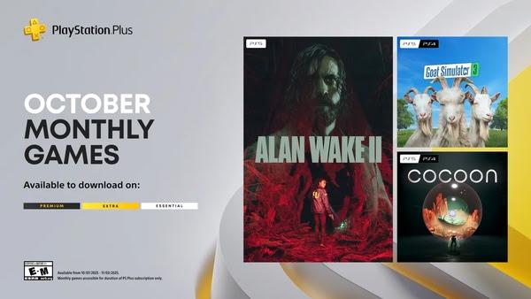 Sony 公布 2025 年 10 月 PlayStation Plus 免費遊戲名單