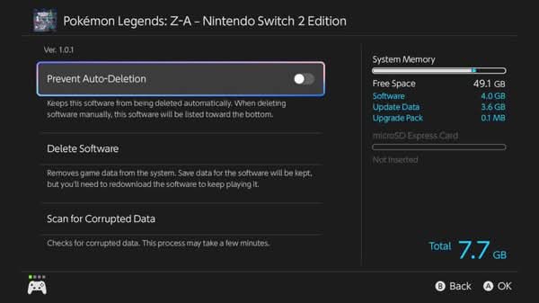 《寶可夢傳說ZA》已開放預載　Switch2版容量達7.7GB