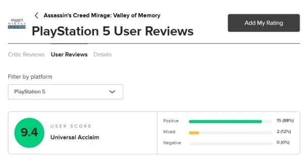 《刺客教條 幻象》免費 DLC《回憶之谷》爆口碑 玩家盛讚育碧近年最佳更新 《刺客教條 幻象》免費 DLC《回憶之谷》爆口碑 玩家盛讚育碧近年最佳更新