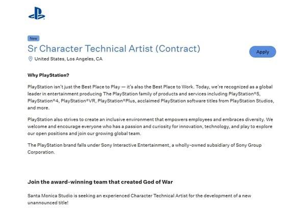 《戰神》團隊新 IP 或將於 TGA 亮相　Sony 招募關鍵職位引發玩家關注