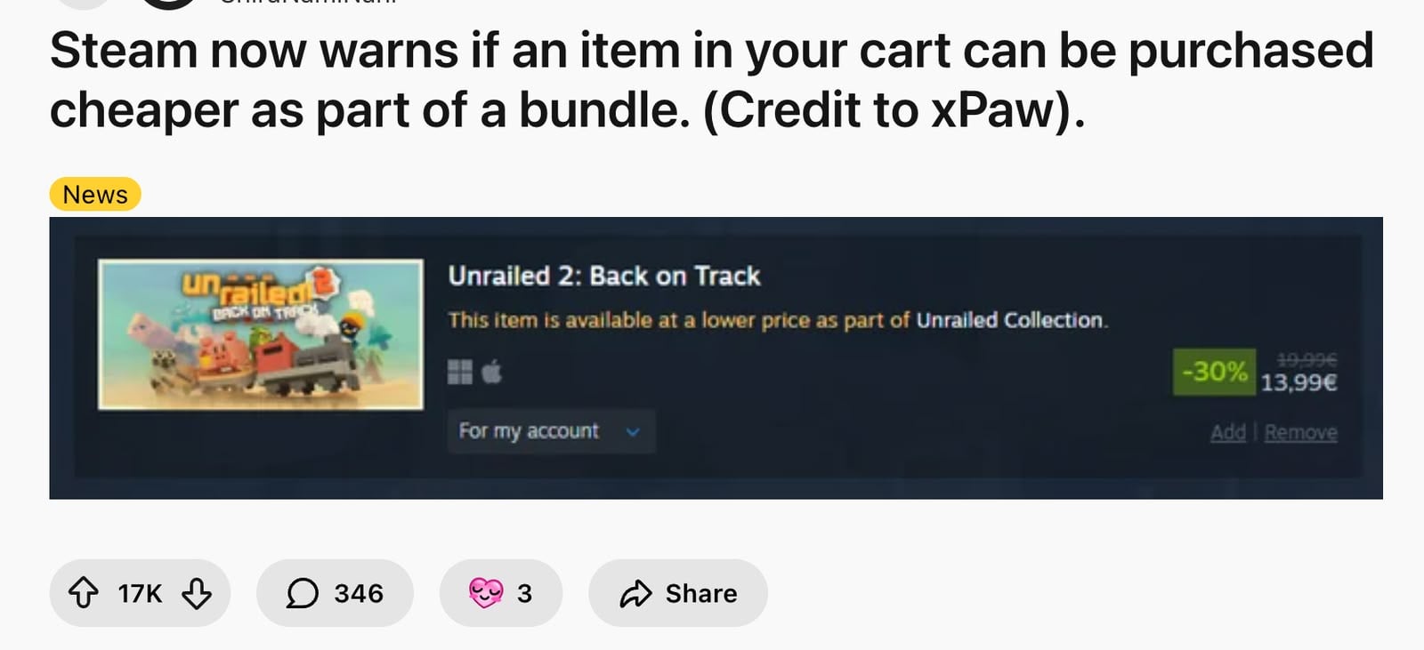 Steam 新功能上線:結帳前自動提示更平 Bundle 優惠 Steam 新功能上線:結帳前自動提示更平 Bundle 優惠