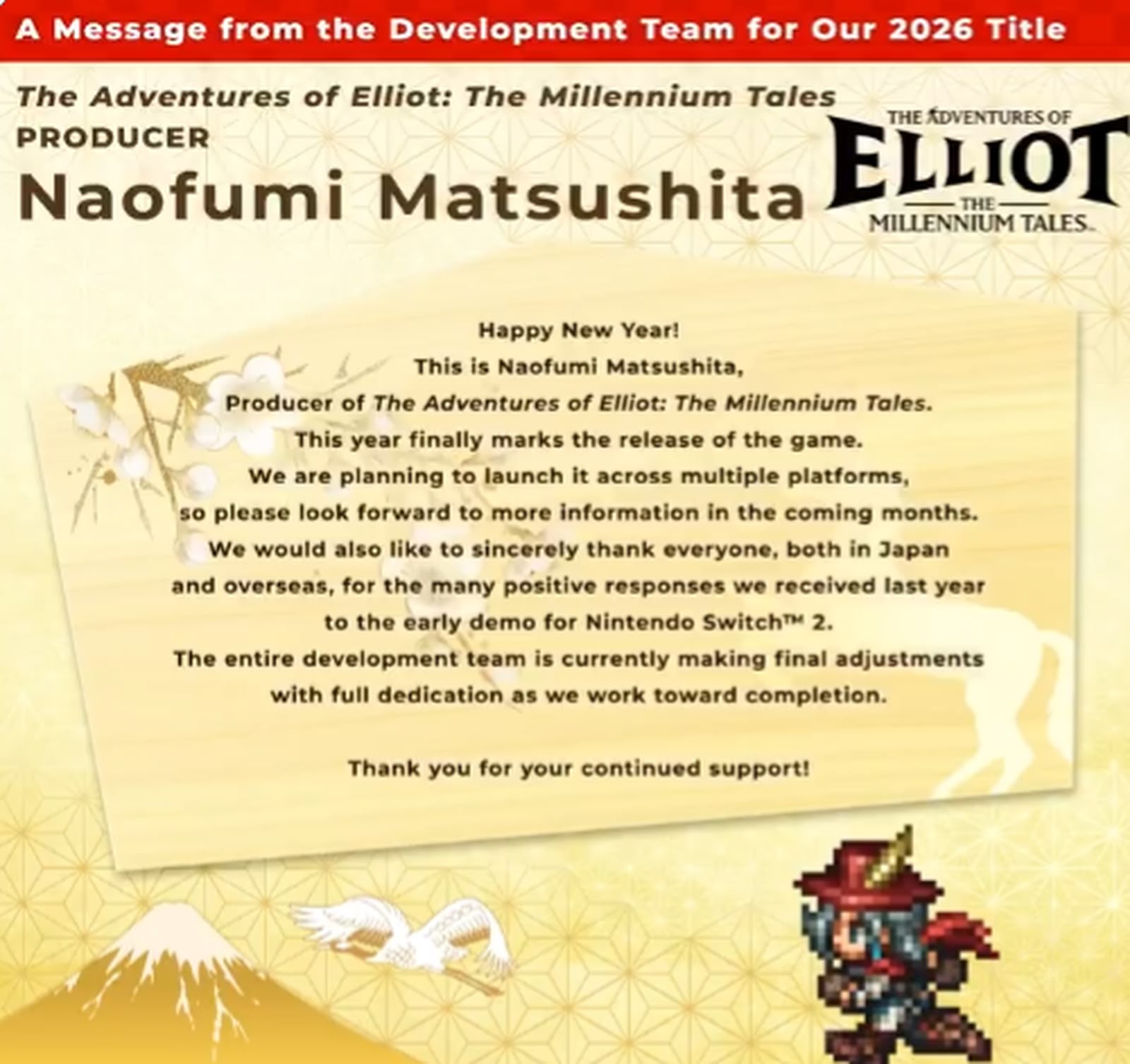 SE全新IP《冒險家艾略特的千禧年物語》最後打磨中　多平台資訊將陸續公開