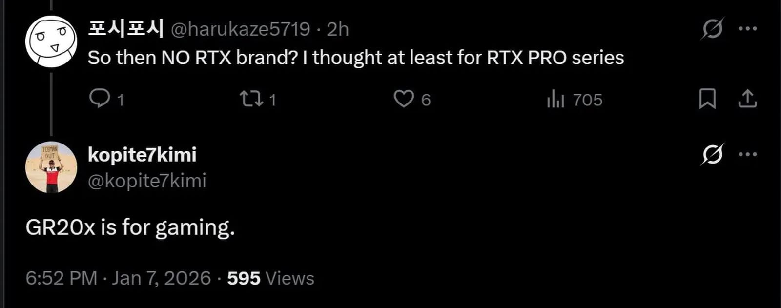 NVIDIA RTX 60 系列傳 2027 年下半年推出 改用 GR20x 晶片 NVIDIA RTX 60 系列傳 2027 年下半年推出 改用 GR20x 晶片