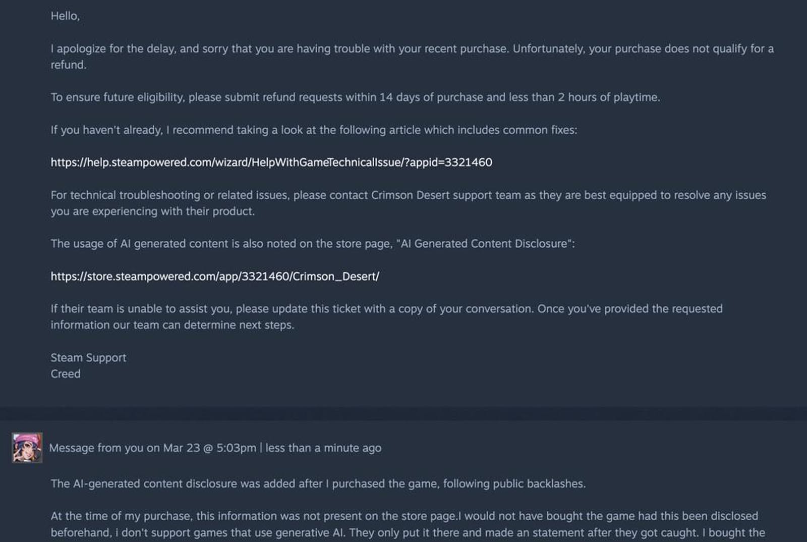 《赤血沙漠》發售後才揭AI內容　玩家退款失敗掀爭論